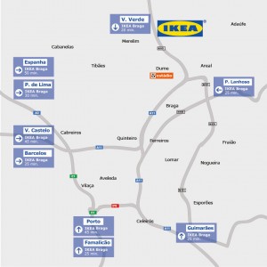 Mapa Braga Ikea